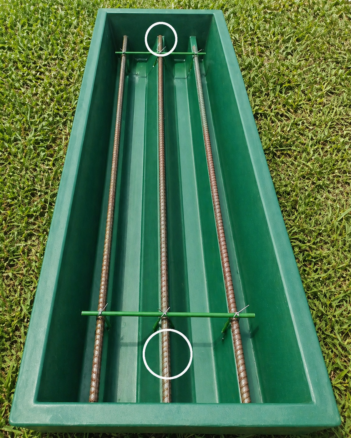 Cattle Guard Forms reusable form prepared with rebar and lift points